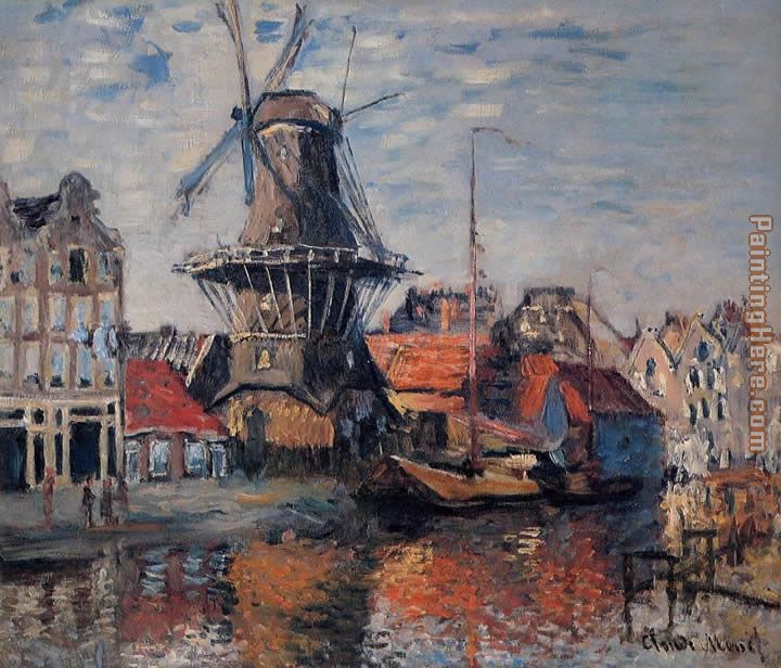 The Windmill on the Onbekende Canal Amsterdam